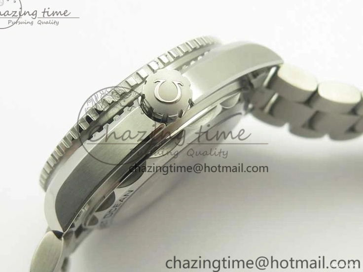 0420 Planet Ocean 43.5mm SS VSF 1:1 Best Edition Black Orange Bezel Black Dial on SS Bracelet A8900 Super Clone Breathable 8003